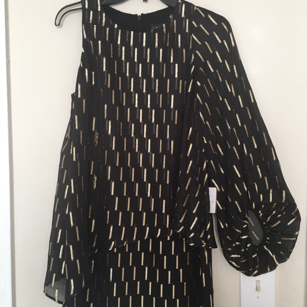 One sleeve evening dress